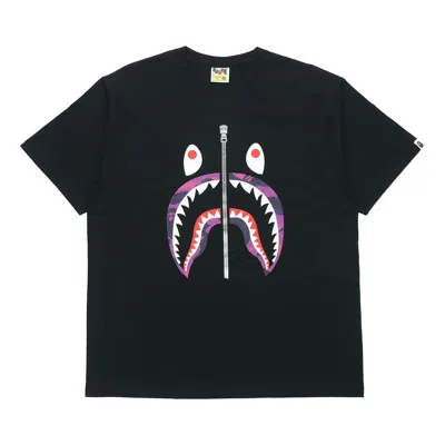 A Bathing Ape Shark Face Half-zip T-shirt 'black'
