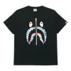 A Bathing Ape Shark Face Half Zip T-shirt 'black'