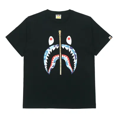 A Bathing Ape Shark Face Half Zip T-shirt 'black'