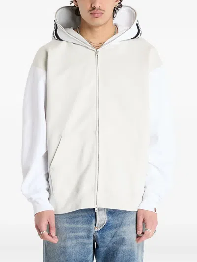 A Bathing Ape Shark Full-zip Hoodie In White