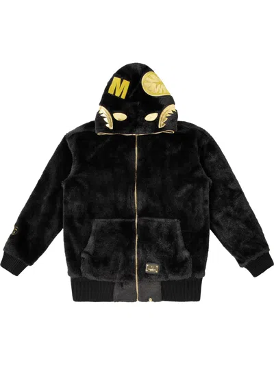 A Bathing Ape Babies' Shark Hoodie Jacket In Black