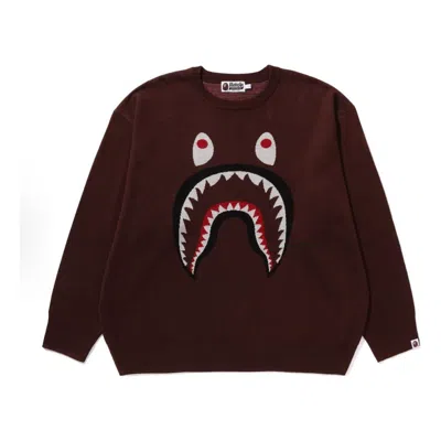 A Bathing Ape Shark Jacquard Sweater 'brown'