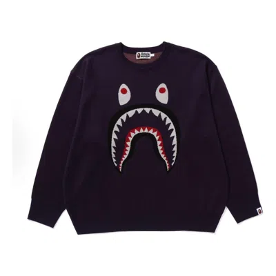 A Bathing Ape Shark Jacquard Sweater 'purple'