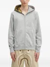 A Bathing Ape Shark-motif Zip-up Hoodie In Gray