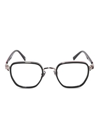 A Bathing Ape Shark-patterned Round Frames In Black