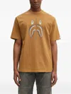 A Bathing Ape Mens Brown Shark Graphic-print Cotton T-shirt In Brown