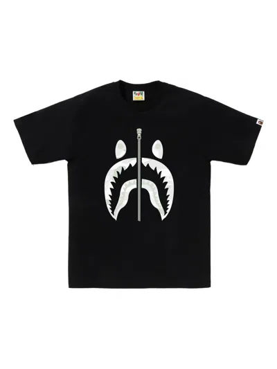 A Bathing Ape Shark-print T-shirt In Black