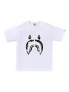 A Bathing Ape Shark-print T-shirt In White