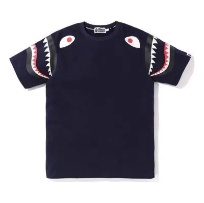 A Bathing Ape Shark Printing Short Sleeve Tee 'black'