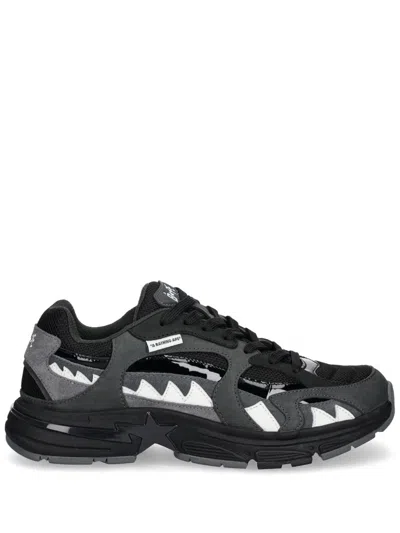 A Bathing Ape Shark Sta Sneakers In Black