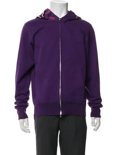 Pre-owned A Bathing Ape Shark Zip Up Graphic Print Hoodie In Purple