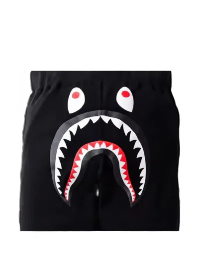 A Bathing Ape Shark-print Track Pants In Black
