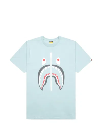 A Bathing Ape Shark-print T-shirt In Blue