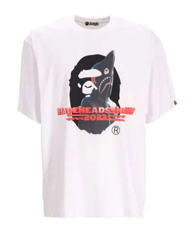 A Bathing Ape Short-sleeved T-shirt In White