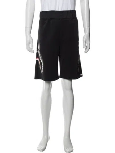 Pre-owned A Bathing Ape Side Shark Shorts In Black
