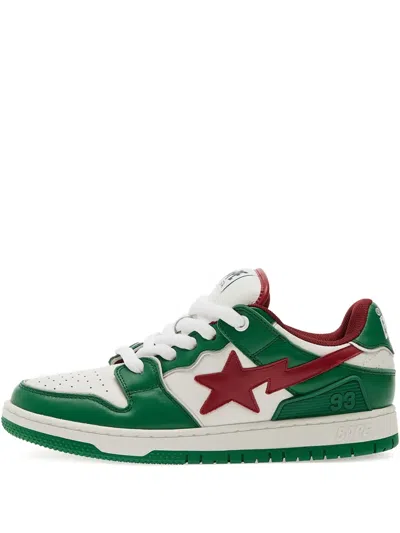A Bathing Ape Sk8 Sta 1 Sneakers In Green