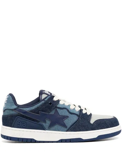 A Bathing Ape Sk8 Sta #2 M2 Low-top Sneakers In Blue