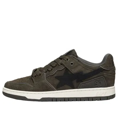 A Bathing Ape Sk8 Sta #3 'black' In Green