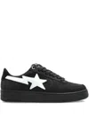 A Bathing Ape Sk8 Sta 3 Star-embellished Leather Sneakers In Black