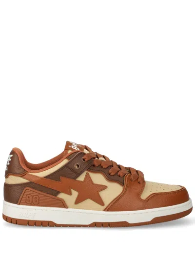 A Bathing Ape Sk8 Sta #5 Sneakers In Brown