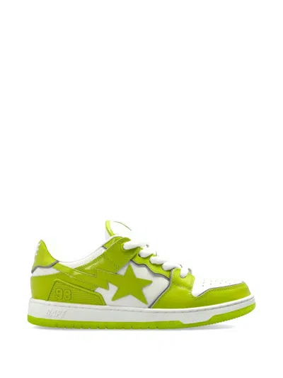 A Bathing Ape Sk8 Sta Bold Sneakers In White