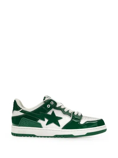 A Bathing Ape Sk8 Sta Monogram Sneakers In Green