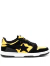 A Bathing Ape Sk8 Sta Panelled Sneakers In Black