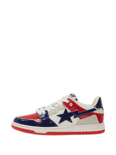 A Bathing Ape Sk8 Sta Sneakers In Red