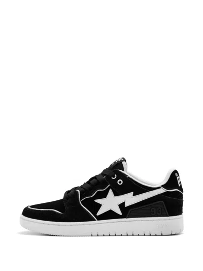 A Bathing Ape Sk8 Sta Suede Sneakers In Black