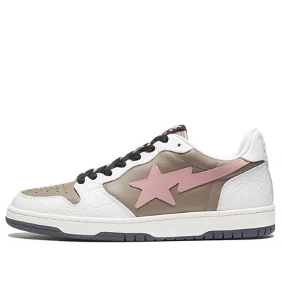 A Bathing Ape Sk8 Sta 'white Tan Pink'