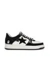 A Bathing Ape Bape Sta Patent Leather Sneakers In Black