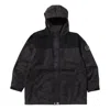 A Bathing Ape Solid Camo Jacquard Long Coat 'black' In Pattern