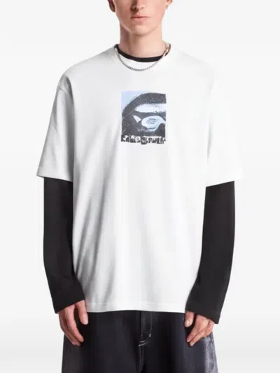 A Bathing Ape Spray Ape Head T-shirt In White