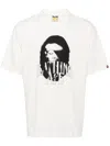 A Bathing Ape Spray Print Logo Relaxed Fit Tee In Neutrals