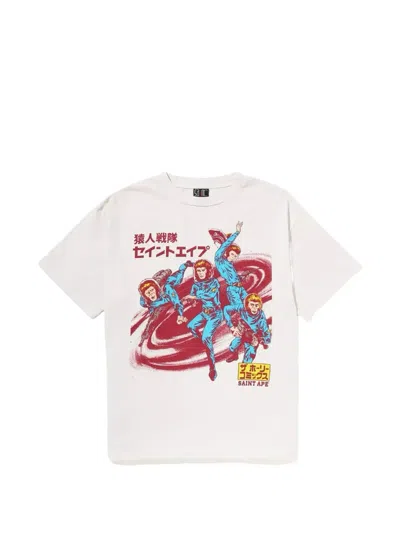 A Bathing Ape Squadron Graphic T-shirt In White