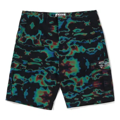 A Bathing Ape Ss23 Thermography Cargo Shorts 'black'