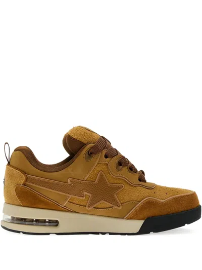 A Bathing Ape Sta #1 Suede Trainers In Brown