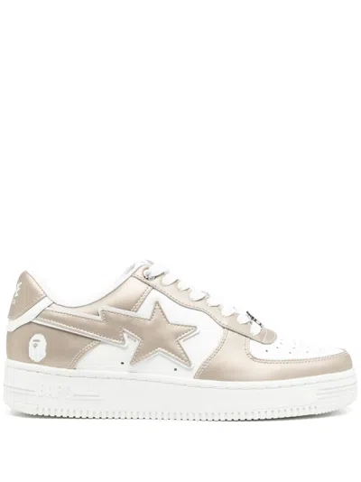 A Bathing Ape Sta #4 Low-top Sneakers In Gold