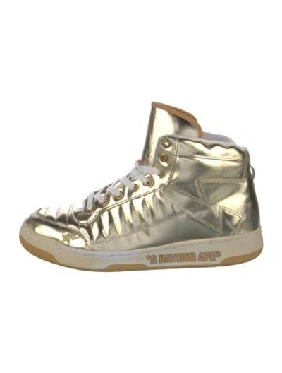 Pre-owned A Bathing Ape Sta 88 Sneakers In Gold
