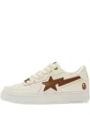 A Bathing Ape Sta Icon #1 Star-lightning Sneakers In Neutral
