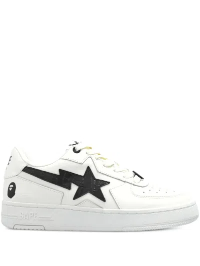 A Bathing Ape Sta Icon Sneakers In White