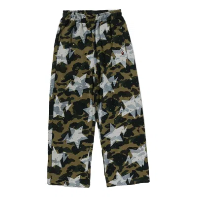 A Bathing Ape Sta Over Print 1st Camo Crystal Stone Sweat Pants 'green'