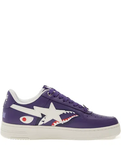 A Bathing Ape Sta Shark Sneakers In Purple