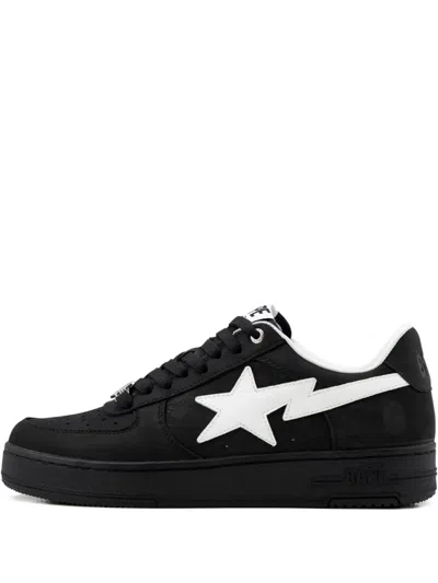 A Bathing Ape Star-appliqué Sneakers In Black