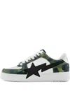 A Bathing Ape Star-appliqué Sneakers In Green