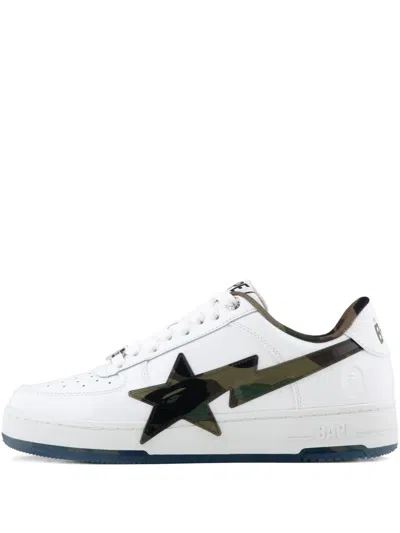A Bathing Ape Star-appliqué Sneakers In White