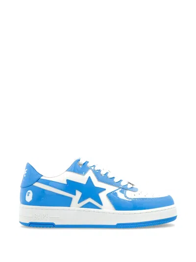 A Bathing Ape Star Detail Sneakers In Blue