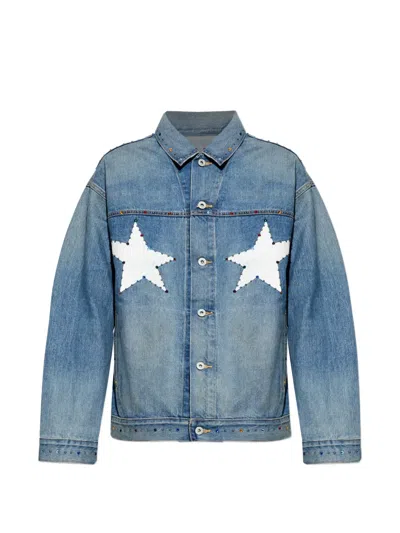 A Bathing Ape Star-embellished Jacket In Blue
