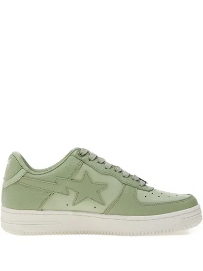 A Bathing Ape Star-embellished Sneakers In Green