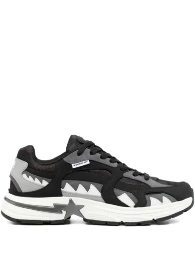 A Bathing Ape Star-embellished Trainers In Black